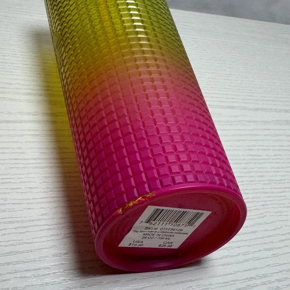 Starbucks Limited Edition‎ / Pink & Yellow Gradient Studded Tumbler / Sku0075